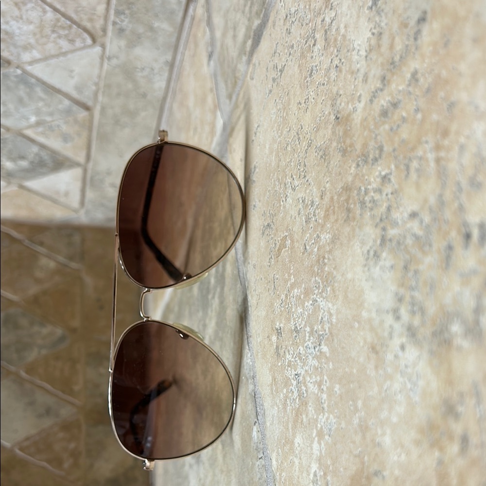 Calvin Klein  Tortoise Shell Sunglasses with Gold Accents